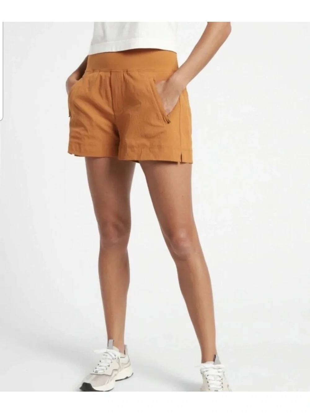 Athleta Trekkie North Short Size 18 Cognac Brown Active Outdoor